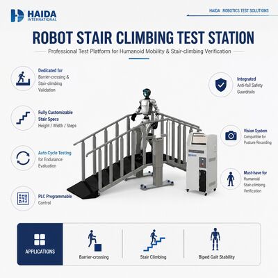 Roboter-Treppensteig-Prüfstand Treppensteig-Prüfausrüstung Anpassbare Treppenspezifikationen SPS-Steuerung Absturzsicherungen