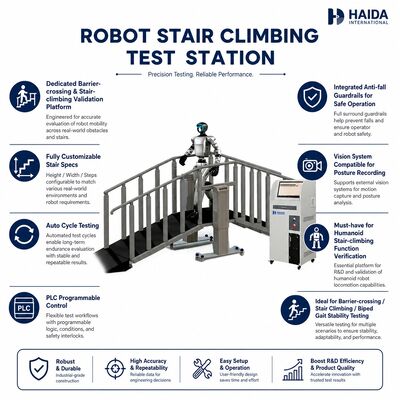 Roboter-Treppensteig-Prüfstand Treppensteig-Prüfausrüstung Anpassbare Treppenspezifikationen SPS-Steuerung Absturzsicherungen