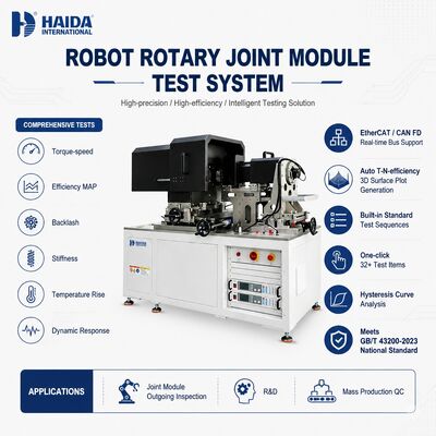 Roboter-Rotationsgelenkmodul-Prüfsystem Drehmomentgeschwindigkeit Besonderheit Effizienz Rückschlagsteifigkeit Dynamische Reaktionsanlage