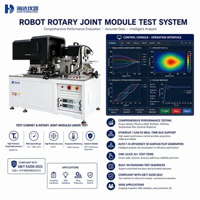 Roboter-Rotationsgelenkmodul-Prüfsystem Drehmomentgeschwindigkeit Besonderheit Effizienz Rückschlagsteifigkeit Dynamische Reaktionsanlage