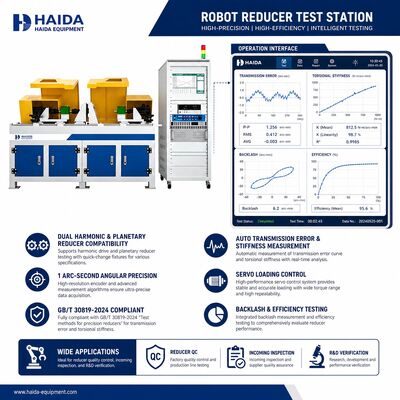 HD Roboter-Untersetzer-Prüfstand Harmonische Planetengetriebe-Prüfmaschine Übertragungsfehler Rückspiel Steifigkeit 1 Bogensekunde