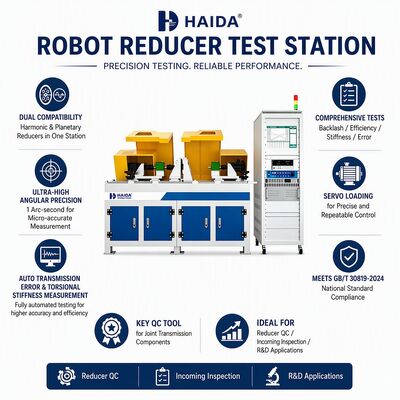 HD Roboter-Untersetzer-Prüfstand Harmonische Planetengetriebe-Prüfmaschine Übertragungsfehler Rückspiel Steifigkeit 1 Bogensekunde