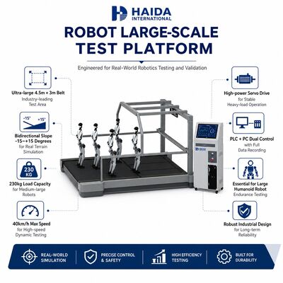 Humanoid-Roboter Großskalen-Testplattform Riemen 230kg Last 40km/h Bidirektionale Steigung Ausdauer Ermüdungsprüfgerät