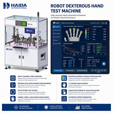 Robot Dexterous Hand Test Machine Multi Finger Grasping Force Tester Fingertip Displacement Fatigue Life Testing Equipment