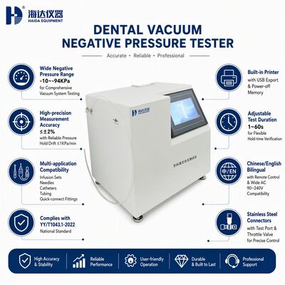 Dental Vakuum-Negativdruckmessgerät Vakuummessgerät für das Dentalsaugsystem Prüfgerät hohe Präzision -94 kPa