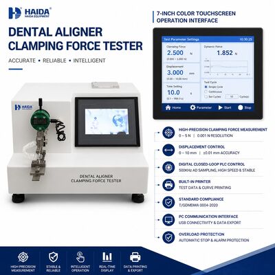 Zähne Aligner Klemmkraft Tester Clear Aligner Testing Machine Ausrüstung Orthodontik Kraftmessgerät 0,001N Auflösungsgenauigkeit