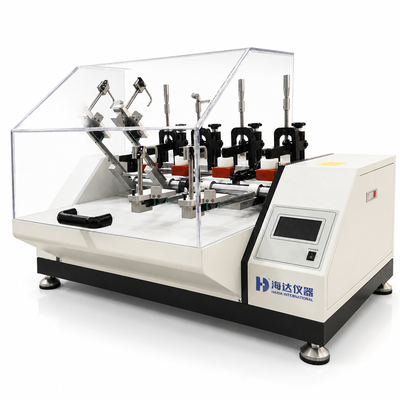 HAIDA Endschuh-Flexing Tester SATRA TM92 Schuh-Flex-Widerstands-Testmaschine 4 Stationen LCD-Zähler Schuh-Test-Ausrüstung